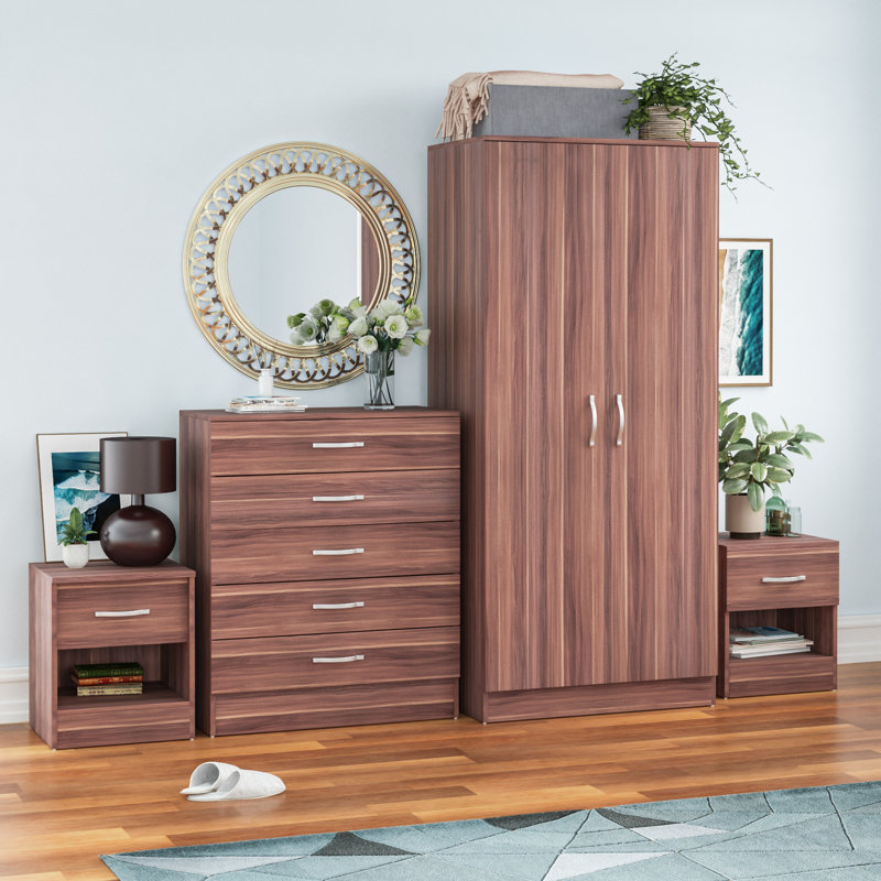 Maybery Piece Bedroom Set, Walnut
