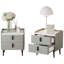 Ensemble de 2 tables de chevet, table de chevet avec 2 tiroirs et plateau de table en marbre-2043676959-2043676958