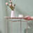 Deeley Small End Table with Storage Bag X-Shaped Cross-Leg Side Table Foldable Tray-2064531328