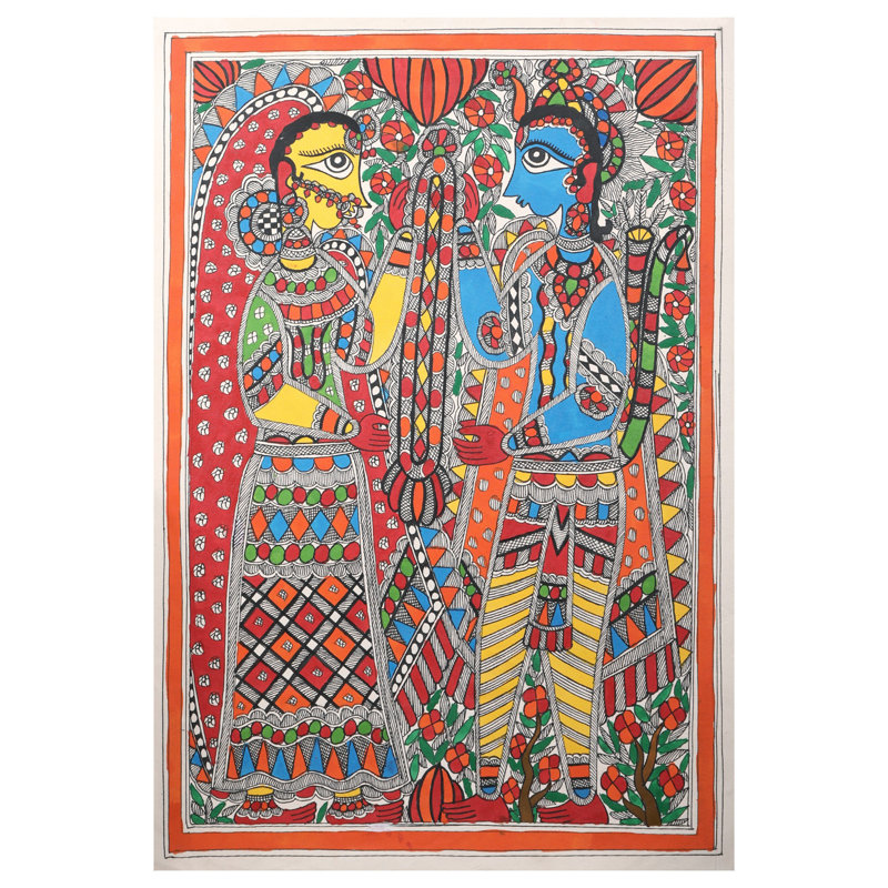 Ram Sita Vivah | Papier fait à la main | Par Ashutosh Jha