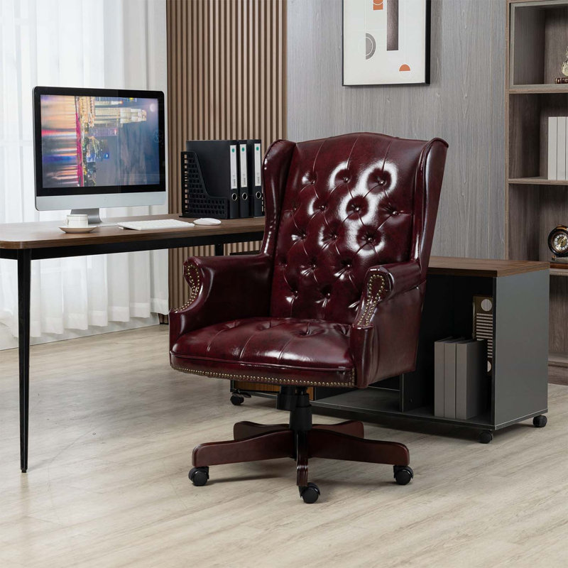 Fauteuil de bureau inclinable à haut dossier, Burgundy