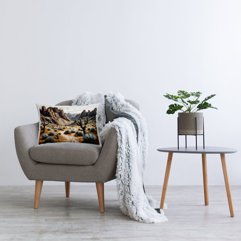 Coussin décoratif Cactus Canyons Pathway par Tabz Jones