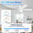 52 Inch Smart Remote,Alexa,APP Control White Ceiling Fan with Dimmable LED Light Outdoor Indoor Flush Mount Low Profile 6 speeds Reversible Quiet DC Motor Plywood 5 Blades Color Change for Farmhouse,Dining Room,Living Room-1692371063-1692371062-1692374921