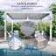 Kozyard Outdoor Louvred Pergola 12' x 16' Pergola Sun Shade All-Weather Aluminum Packing Shelter with Drainage System Adjustable Roof Waterproof for Poolside Patio Garden Yard White-102383317-127367581