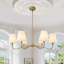 Lustre classique de 36 po avec abat-jour en lin blanc-1177196785