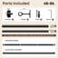 Aresha 1" Dia. Curtain Rods Adjustable Length Single Curtain Rod Black for Ceiling/Wall Mounting-1537958667-1481101915