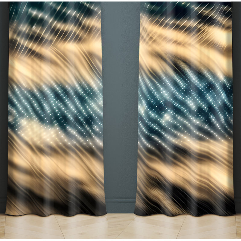 Paire de rideaux semi-transparents en polyester Albrey, L 56 po x L 78 po