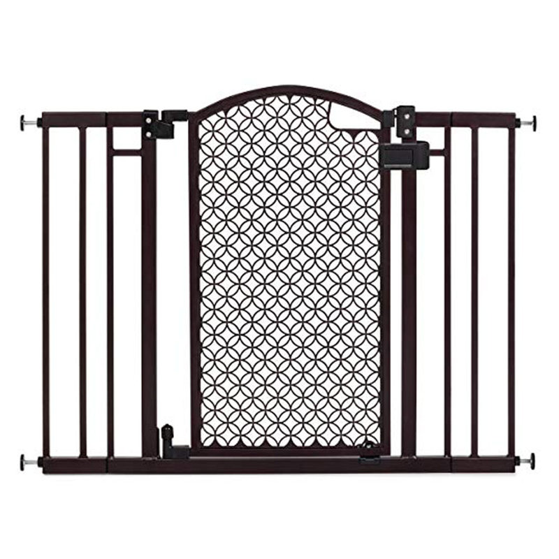 Metal Adjustable Pressure Mounted Pet Gate With Door