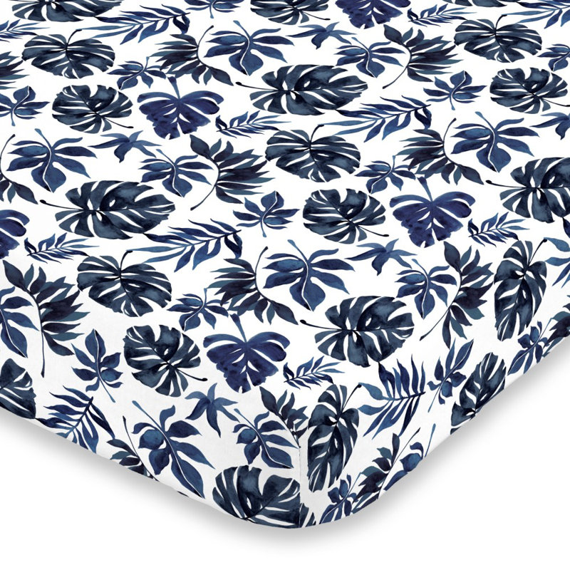 Drap-housse pour lit de bébé Vestavia, 28 po x 52 po, Bleu