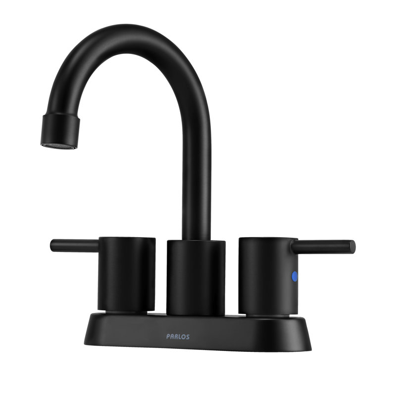 Robinet pour salle de bain 2 poignées Centreset, Noir mat