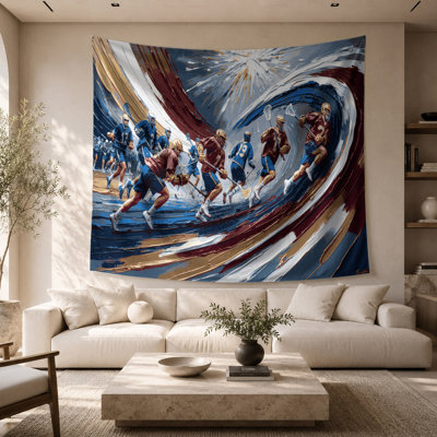 Sports Lacrosse Wall Tapestry