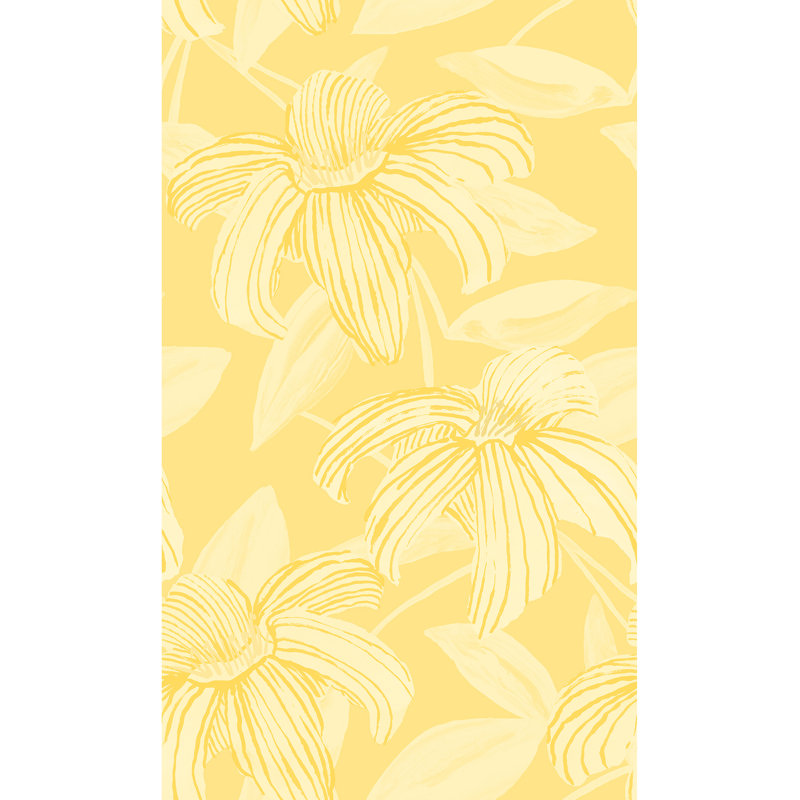 Rouleau de papier peint L 33 pi x l 20,5 po Tonal Lilies, Lingot d'or