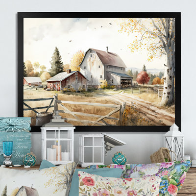 Beautiful Barn In Spring II - Barn Landscape Canvas Wall Art