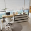 Bureau de coiffeuse extensible 97,6 po à 6 tiroirs-1171592374