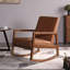 Saiquan Modern Faux Leather Rocking Chair Upholstered Armchair with Solid Wood Frame-747986917