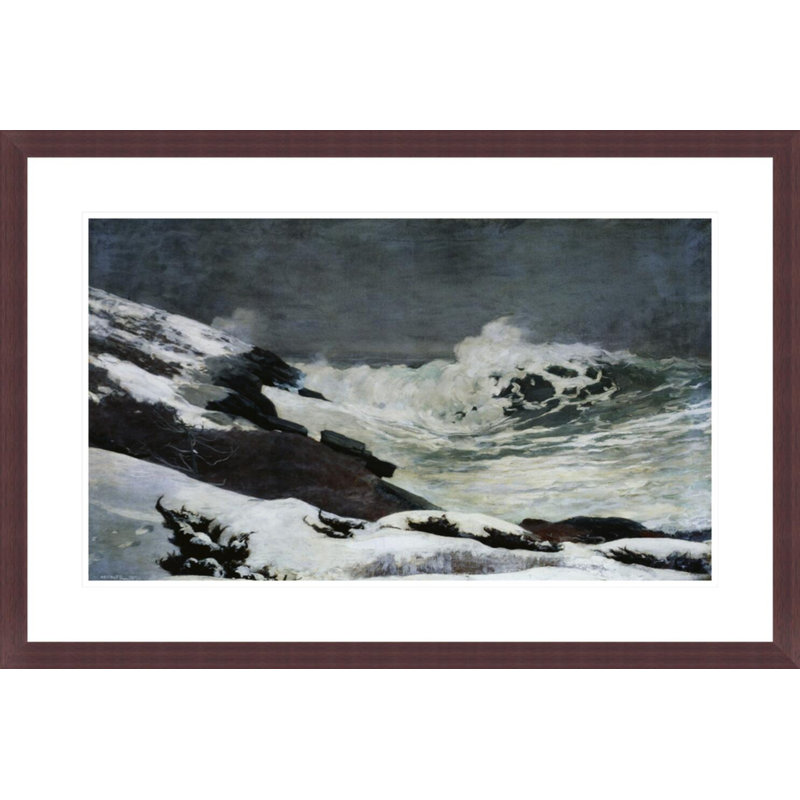 «Winter Coast» par Winslow Homer - estampe numérique encadrée, H 19,87 po x l 29,5 po