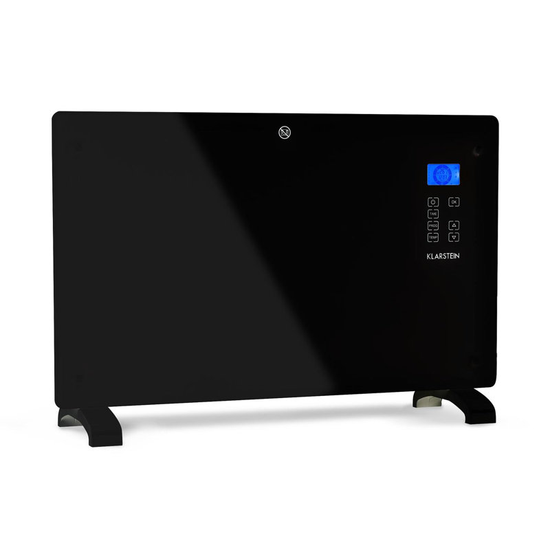 Klarstein Norderney 2000W Electric Panel Space Heater with Adjustable Thermostat , Remote Included, Black