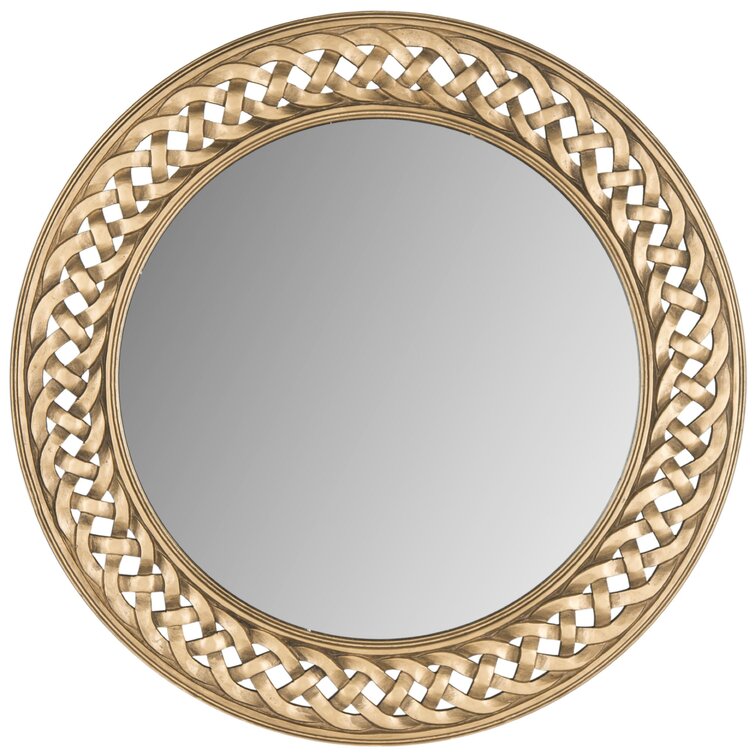 Lizzie Round Braided Chain Modern & Contemporary Accent Mirror