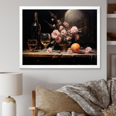 Sommeliers Solitude Midnight Blooms Wine - vin, art mural