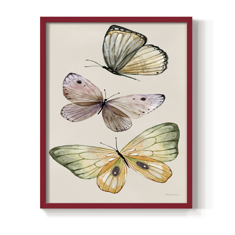«Fly Away I», reproduction encadrée - bois massif, H 30 po x l 24 po, Rouge