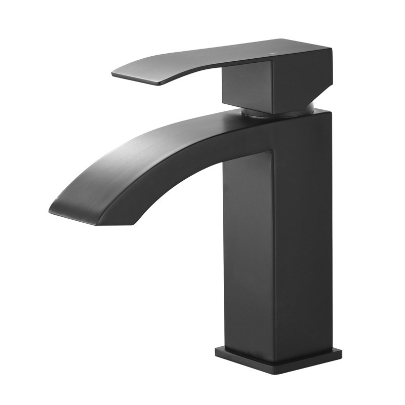Single-Hole Single-handle Bathroom Faucet, Matte Black
