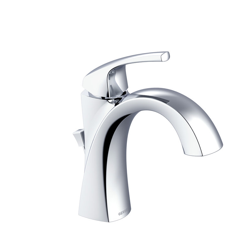 Robinet de salle de bain monotrou avec drain Vaughn, Chrome
