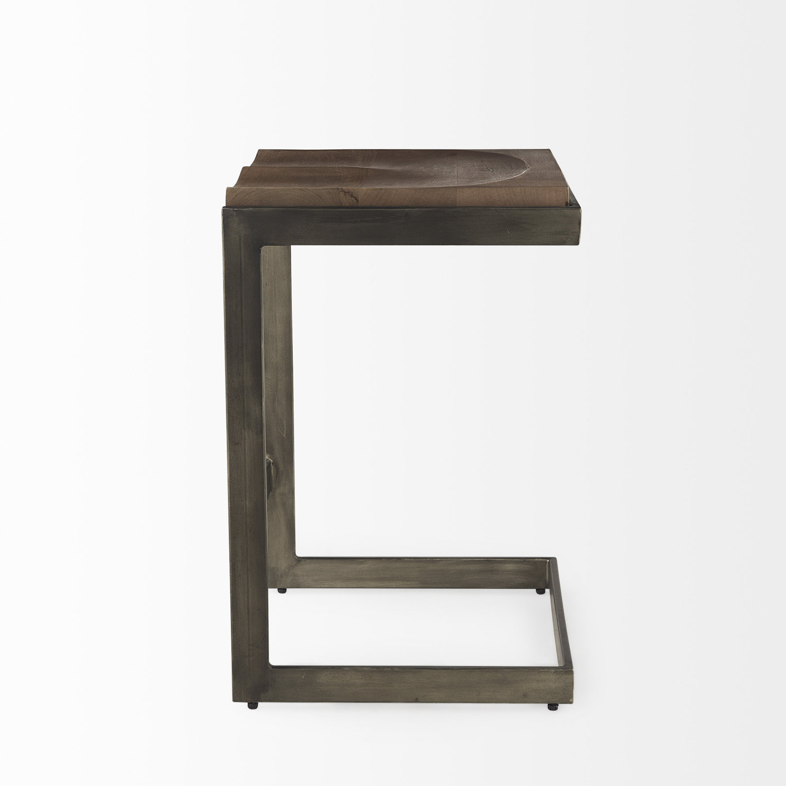 Christina Solid Wood Bar & Counter Stool, Medium Brown/Antique Nickel, Counter Stool (26” Seat Height)