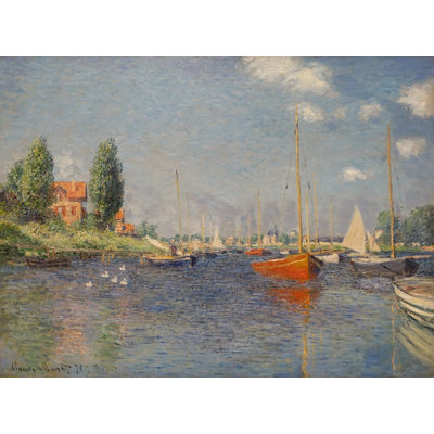 «ACHETER DE L'ART POUR MOINS» sous licence officielle de Monet, bateaux-maîtres classiques, impression sur papier 24 x 36 po, prête à encadrer