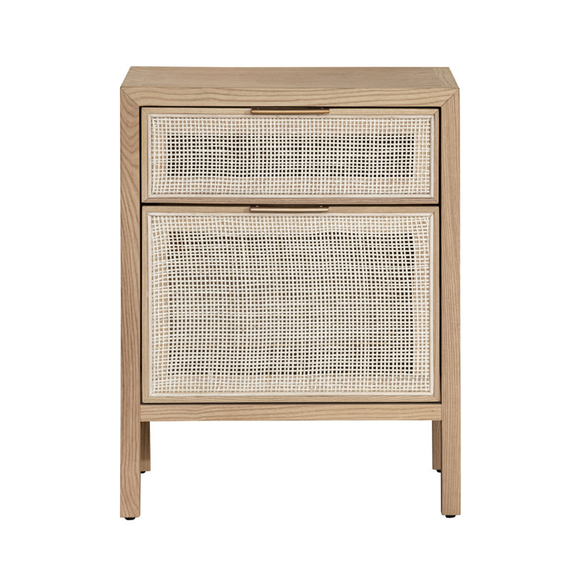 Commode décorative 2 tiroirs, Brun
