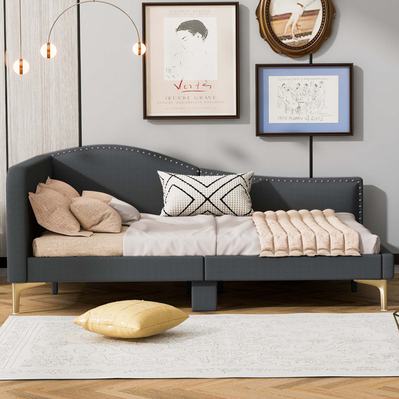 Ruthlene Upholstered Daybed Bed, Full/Double, Gray