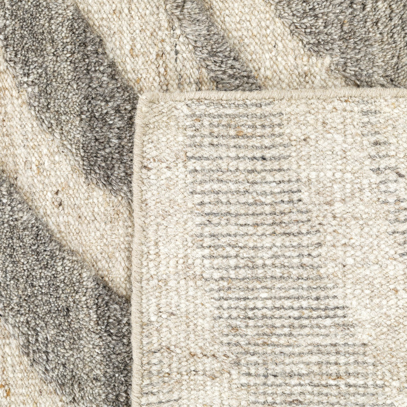 Dune Rug: Naturalist Hand Knotted Rug in Gray/Natural, Rectange 7'6" x 9'6"