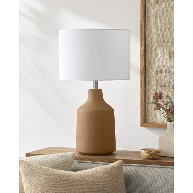 Lampe de table Lockwood, Rouge, Blanc / Blanc