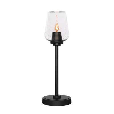 Lampe d'appoint Luna avec verre à bulles transparent de 5 po