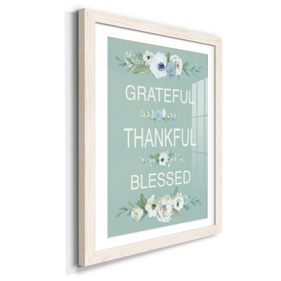 Grateful Thankful - impression encadrée sur papier
