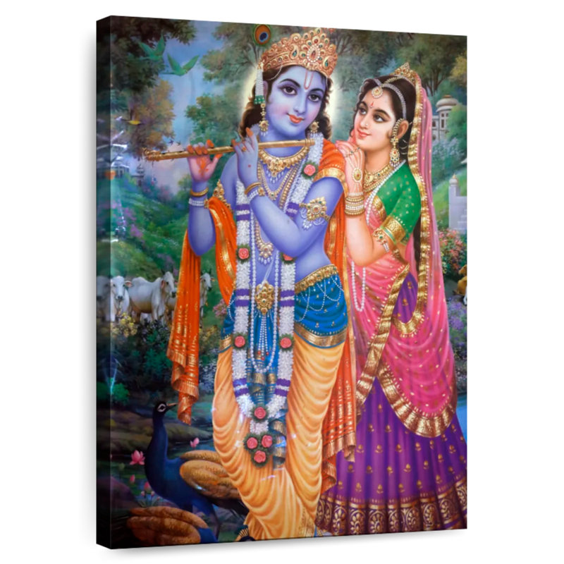 Adella Krishna And Radha, 36" H x 24" W