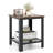 2-Tier Industrial Square Side Table with Storage Shelf-265420179-265420178