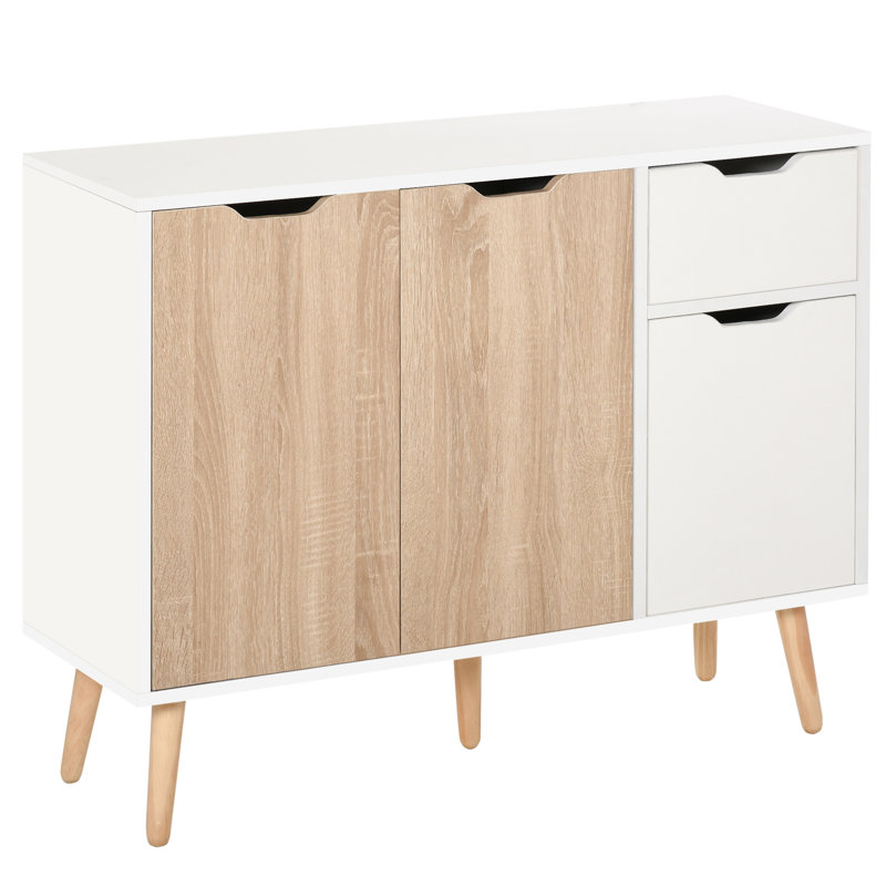 90cm Sideboard, White/Oak