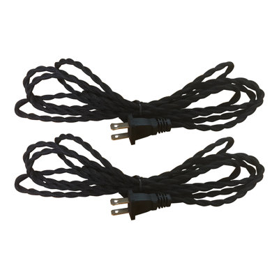 Cordon de lampe torsadée couvert de tissu