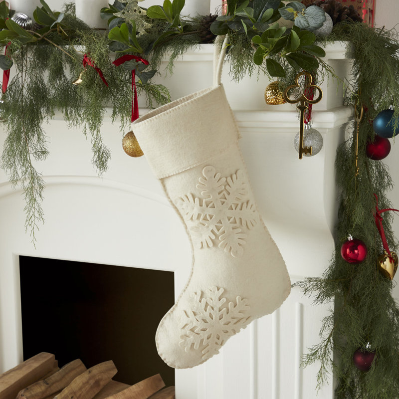 Tacked Snowflake Stocking