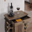 Farmhouse-Style Reclaimed Oak 8-Bottle Wine Cabinet