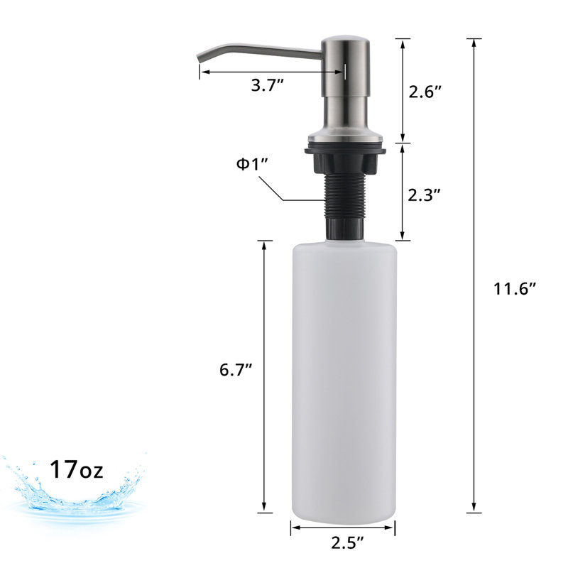Distributeur de savon Modern, Nickel brossé