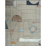 Contemporary One-of-a-Kind Rectangle 6'1" X 9'1" Hand Knotted Area Rug