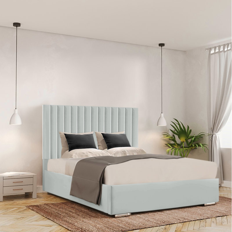 Ayreanna Upholstered Ottoman Storage Bed, Single (3'), White