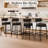 24'' Faux Leather Ronan Set Of 6, Counter Height Ronan With Backs, Upholstered Counter Chairs For Kitchen Island-1985144047