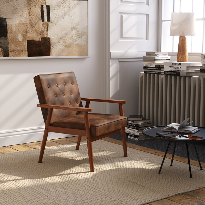 Straton Faux Leather Armchair