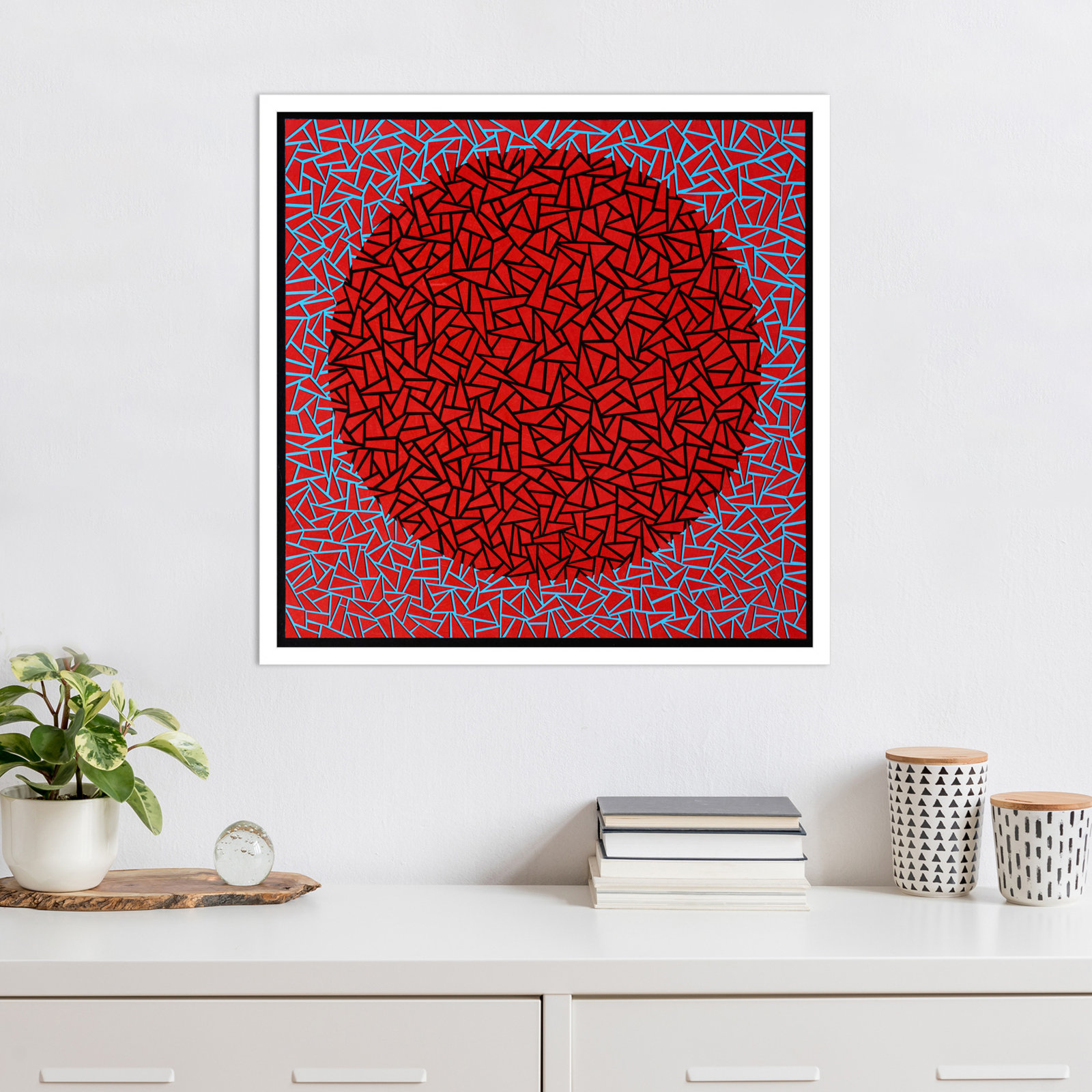 Gods Navel by Alex Dunn, White, 25" H x 25" W x 1" D