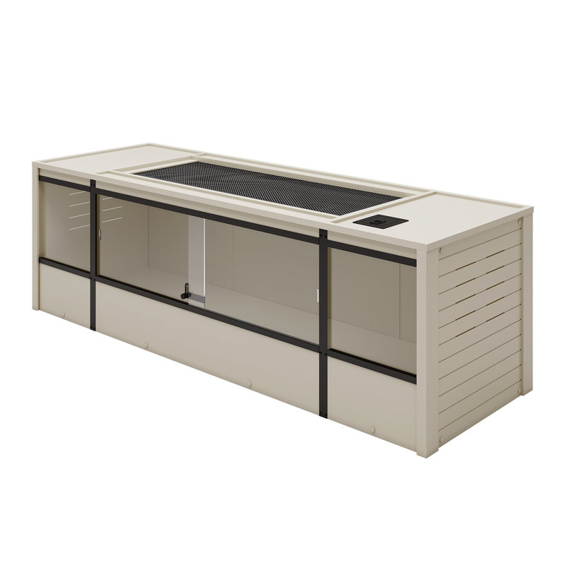 Très grand terrarium Deneishia, 112 gallons - H 22,8 po x l 60 po x P 24 po, Beige