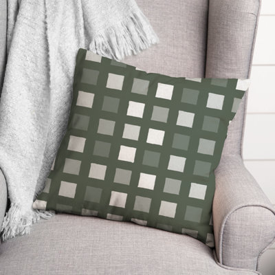 Plaid Outdoor Reversible Throw Pillow