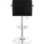 Tabouret de bar et de bar moderne noir - hauteur de siège réglable, rembourrage, gris frais, capitonnage carré, rembourrage en mousse, hauteur