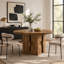 with Solid Wood Base Dining Table